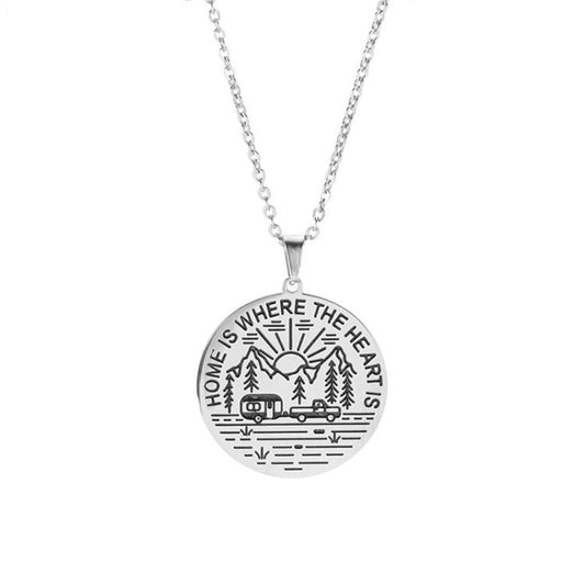 Inspirational Necklace Mountain Peak Personality Snow Mountain Necklace Simple 452796385880