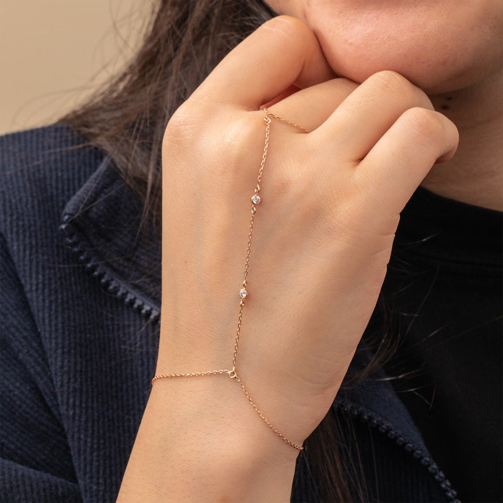 Small Rice-shaped Beads Rice Beads Zircon Pearl Ring Chain Love Finger Chain Ornament 453cf675 810b 4ebd bfdc 17d65160241e