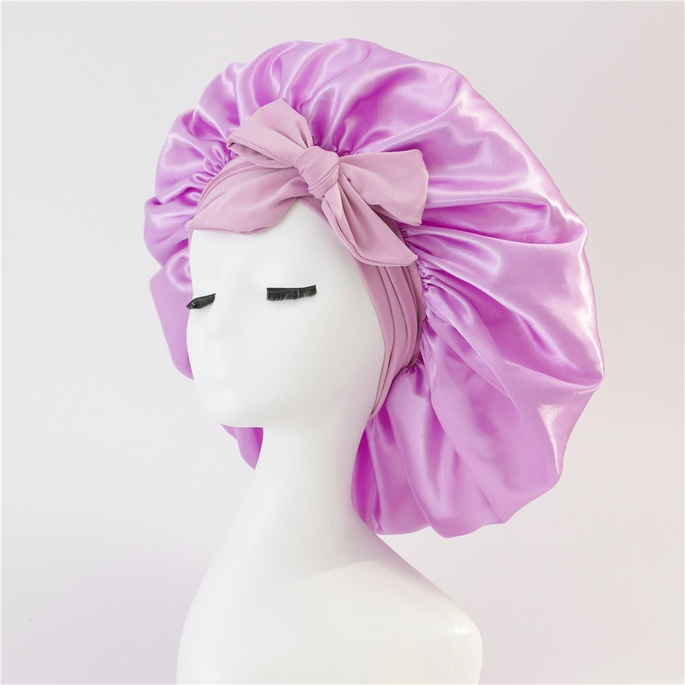 Satin Ribbon Round Bow Elastic Nightcap 4545cf56 bbbe 4029 8fa8 a55ae766d6b3
