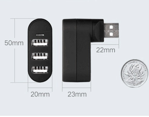 USB splitter usb hub splitter multi-interface spin color 2.0 high speed expansion hub HUB - 图片 3