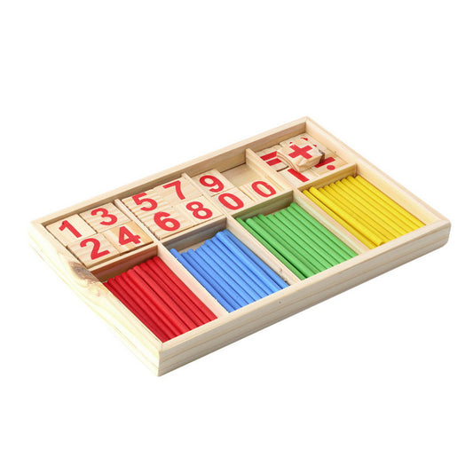 Math Manipulatives Wooden Counting Sticks Intelligence Montessori Math Wooden Color Calculation Education Enlightenment Toy 4