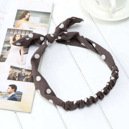 Big bow tie bunny ears headband 4559609075350