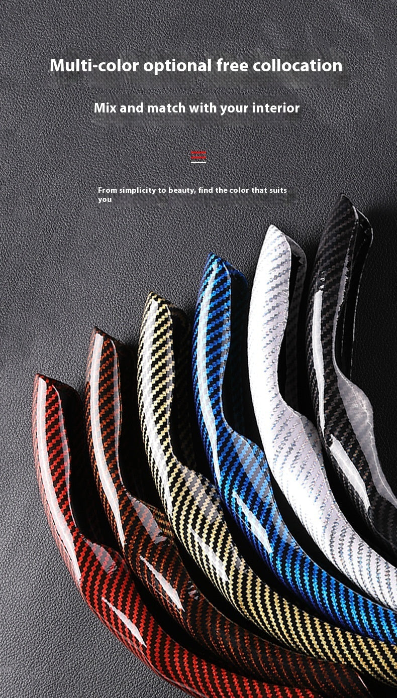 Car Carbon Fiber Pattern Glossy Car Steering Wheel Cover 45675b54 514a 4704 8084 fb91d00cbcc0
