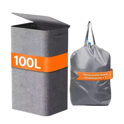 Oxford Cloth Dirty Clothes Folding Dirty Clothes Basket Dustproof With Cover Storage Basket