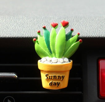Car Air Freshener Plants Perfume Vent Outlet Air Conditioning Fragrance Clip Cute Creative Ornaments Interior Auto Accessorie