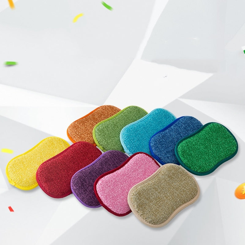 Magic Microfiber Dual Action Scrubbing Cleaning Sponge 457705387043
