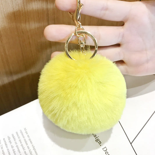 Imitated lazy rabbit fur ball car keychain pendant 4579170572312