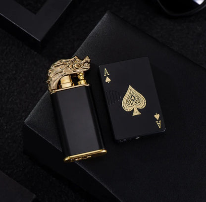Creative Personality Cool Playing Cards Inflatable Electronic Windproof Lighter 4583014b 3aab 4c2b 8049 ac62872a1c09