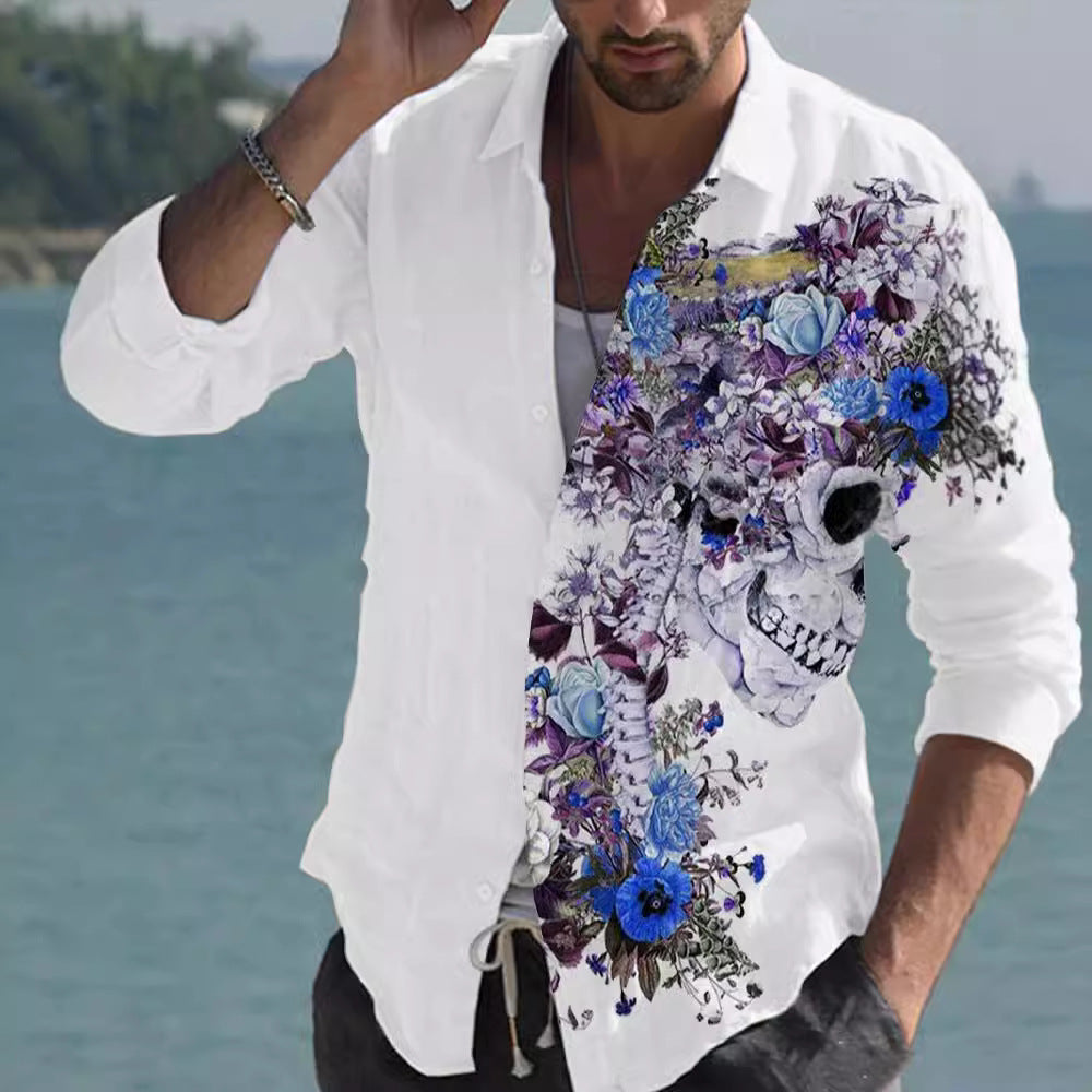 Color Matching Bamboo Linen Printed Men's Shirt 458f4124 f56b 4cea a0cc 2b999f3c8c7a