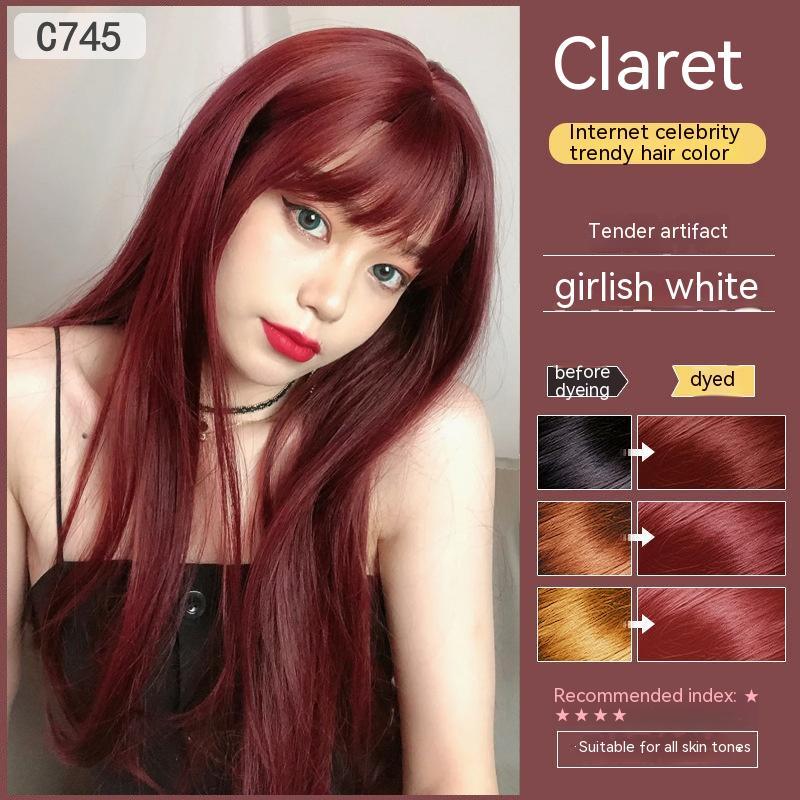 Ammonia-free Hair Color Paste Monochrome Paste Cover White Hair Multi-segment Color One-step Black Tea Gray Blue Black Hair D