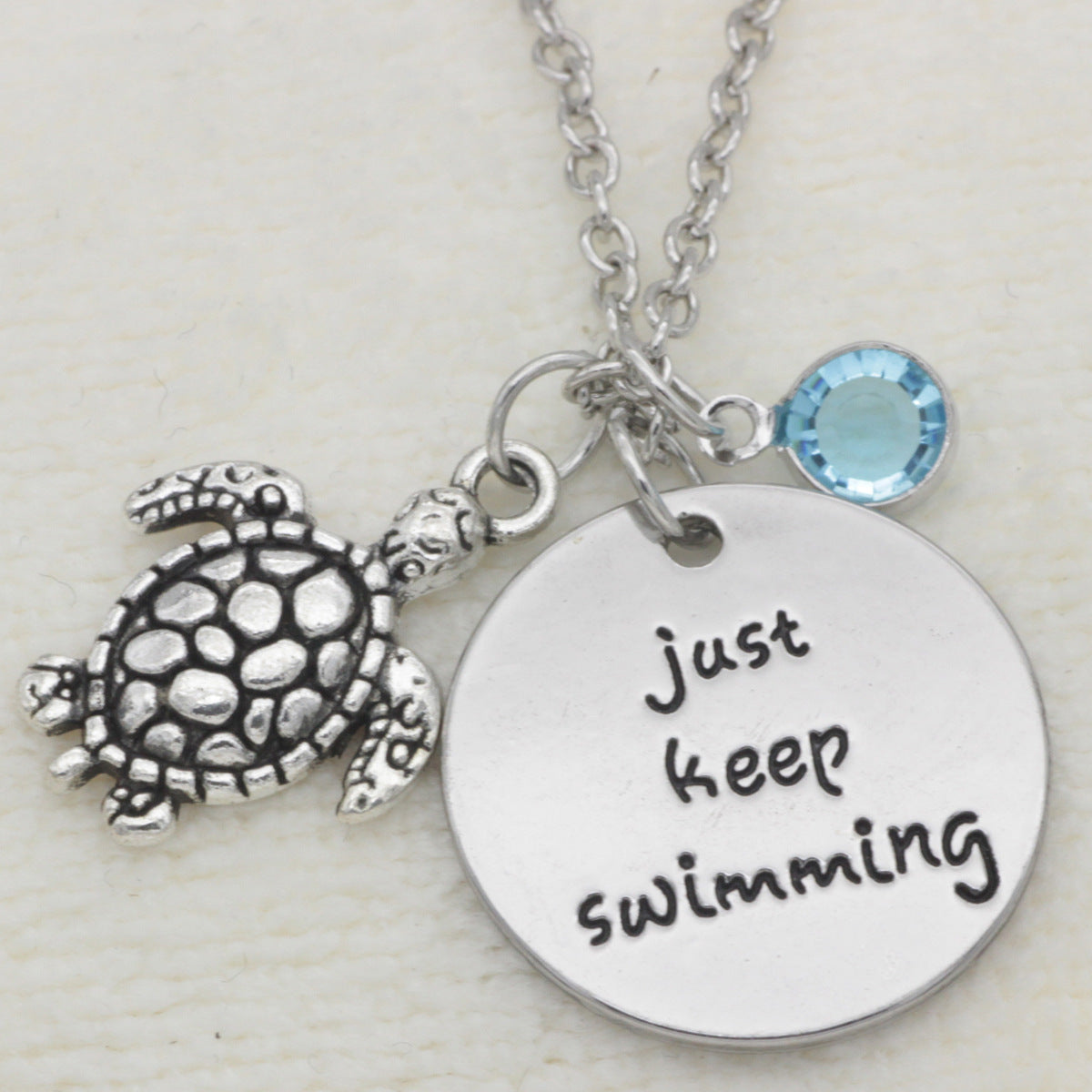 Letter Necklace Just Turtle Swimming Sea 45dd8511 f60e 4c35 8074 9cb8531e6cc3