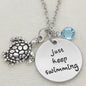Letter Necklace Just Turtle Swimming Sea 45dd8511 f60e 4c35 8074 9cb8531e6cc3