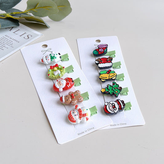 Christmas Hair Accessories Little Girl Christmas Tree Elk Barrettes 45ec206f ce87 4421 b345 b4e21455415d