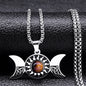 European And American Pendant Magic Worship Trinity Five-pointed Star Sun Necklace 45f00fb7 591e 40fd b765 359d10b12d44 369a2