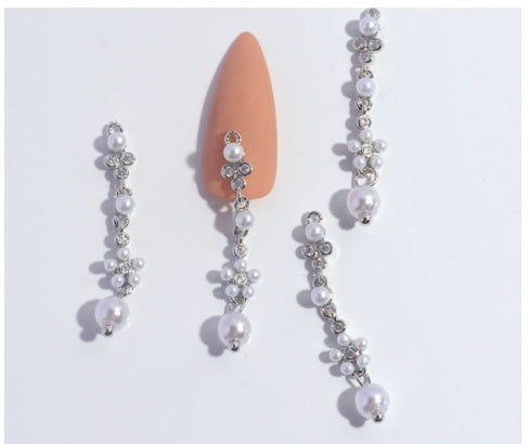 Nail Ornament Zircon Flower Tassel Chain 460491c2 2954 44b3 889f dab77384f8e0