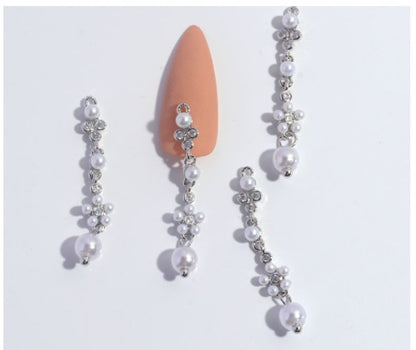 Nail Ornament Zircon Flower Tassel Chain 460491c2 2954 44b3 889f dab77384f8e0
