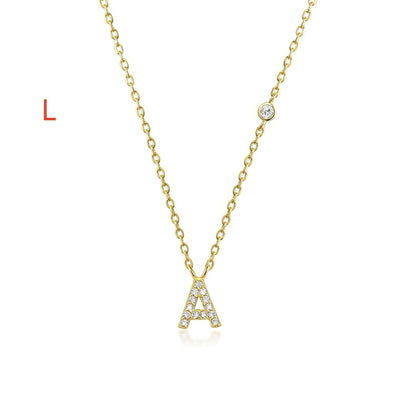 Fashion Jewelry Luxury Gold Color A-Z 26 Letters Necklace CZ Pendant For Women Cute Initials Name Necklace Fashion Party Wedd