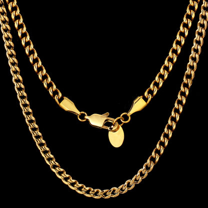 Stainless Steel Cuban Necklace Gold Vacuum Plating 46053f79 5f96 4214 8f4b 600416575690