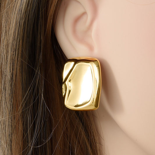 304 Stainless Steel Fashion Irregular Glazed Surface Ear Stud Women - HD Wireless Product #1