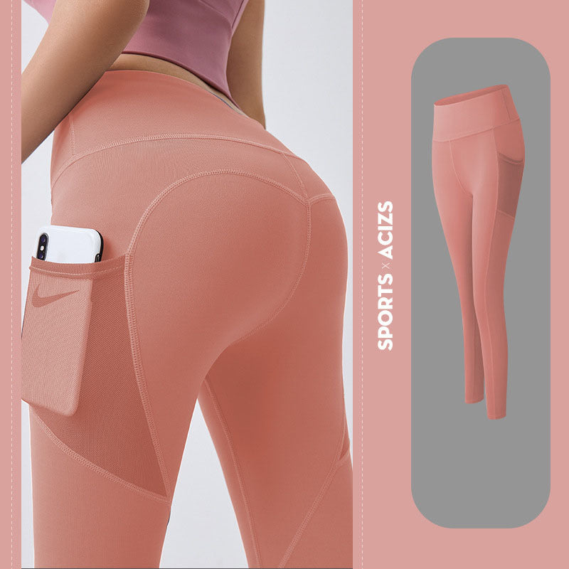 Yoga Pants Women With Pocket Leggings Sport Girl Gym Leggings Women Tummy Control Jogging Tights Female Fitness Pants 460c69e