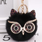 Lovely Owl Plush Doll Kids Favors Fur Ball Key Chain 462345183530