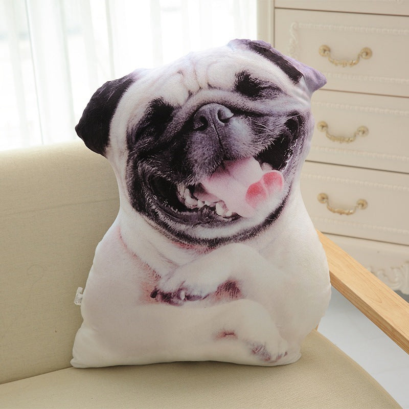 Funny 3D Dog Print Throw Pillow Creative Cushion Cute Plush Doll Gift Home Decor 4623833223 1954566831