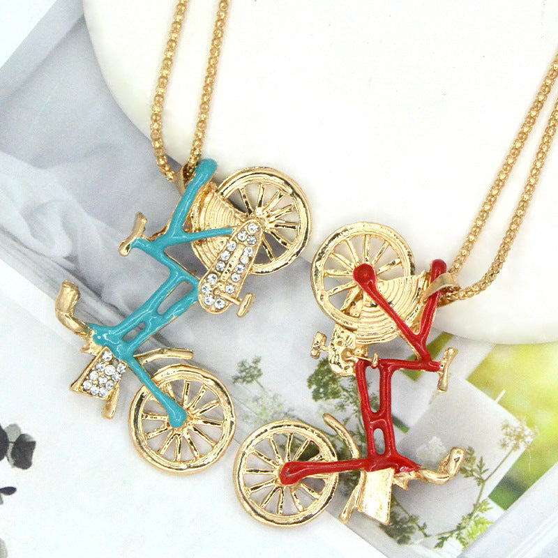 Oil Dripping Bicycle Crystal Sweater Chain Fashion 4629accb 2bf6 4bd5 92c3 b6e7a8aea50c