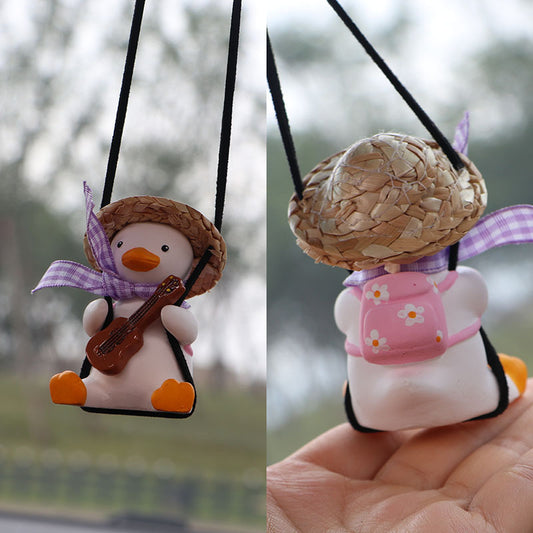 Car Swing Duck Automobile Hanging Ornament Cross-border Foreign Trade Car Rearview Mirror Pendant To Swing Duck Automobile Ha