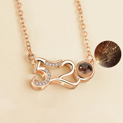 I love you 100 languages love memory projection necklace 463423460981