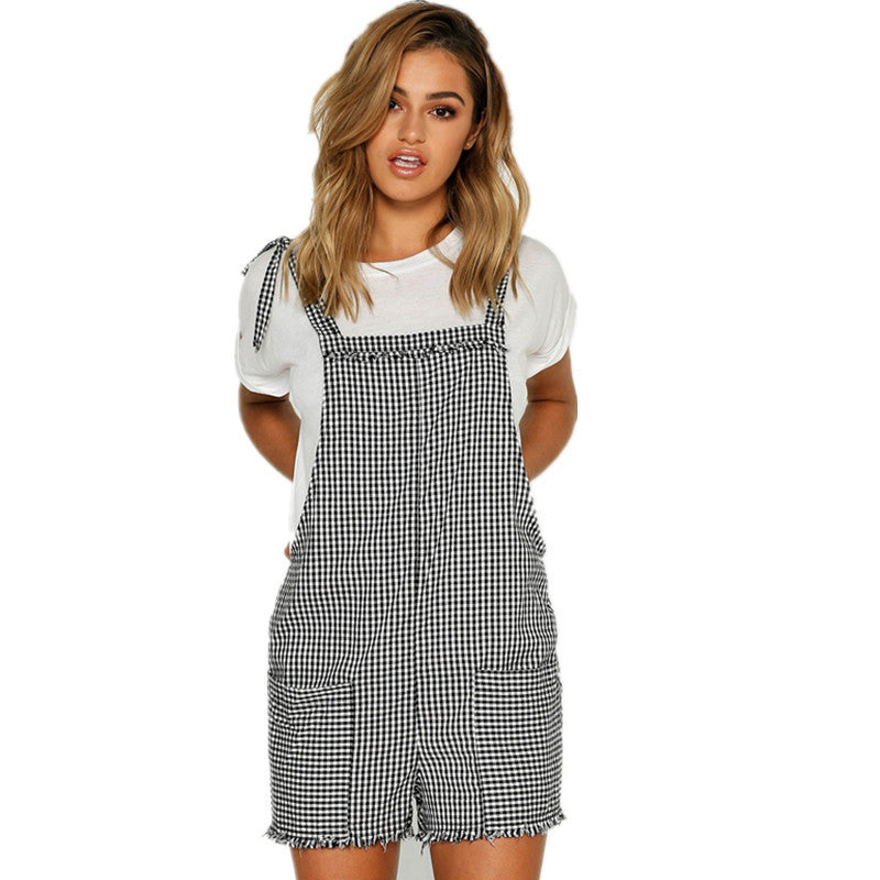 Summer Amazon AliExpress Explosive Strap Fashion Trend Personality Jumpsuit Shorts 4635265408 862062552
