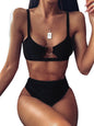 Ladies split swimsuit leopard print 4653414638547