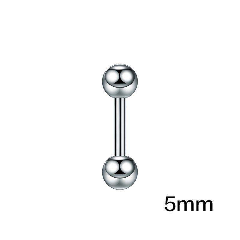 Titanium Steel Double-sided Ball Ear Bone Stud Dumbbell Earrings 46572490 8e8f 4773 a990 d7aa7cf4f4af