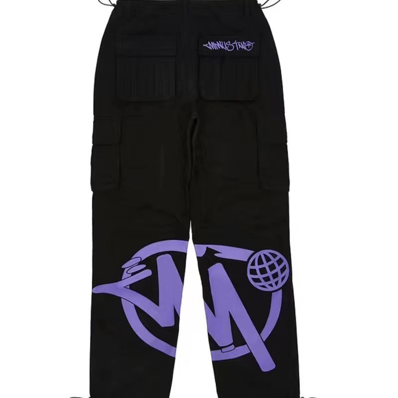 Men's Pants Street Summer Casual Straight Pants European And American Printed Elastic Neutral Pants 465f9464 b44b 4580 ac7e 4
