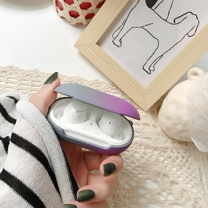 Gradient Rainbow Hard Shell Solid Color Earphone Protective Case - 图片 7