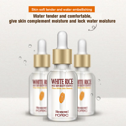 HOREC White Rice Whitening Serum Face Moisturizing Cream Anti Wrinkle Anti Aging Face Fine Lines Acne Treatment Skin Care 15m