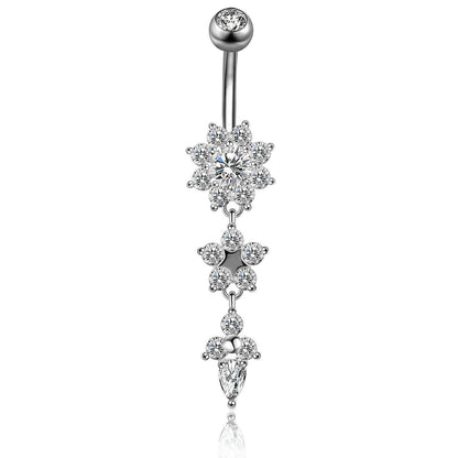 Human puncture medical steel drop belly button