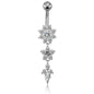 Human puncture medical steel drop belly button