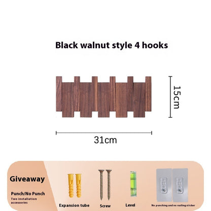 Clothes Hook Wall-mounted Entrance Hallway Hanger Punch-free Solid Wood Creative Keys Clothes 467d58b1 340b 48b6 94a5 f29ef8c