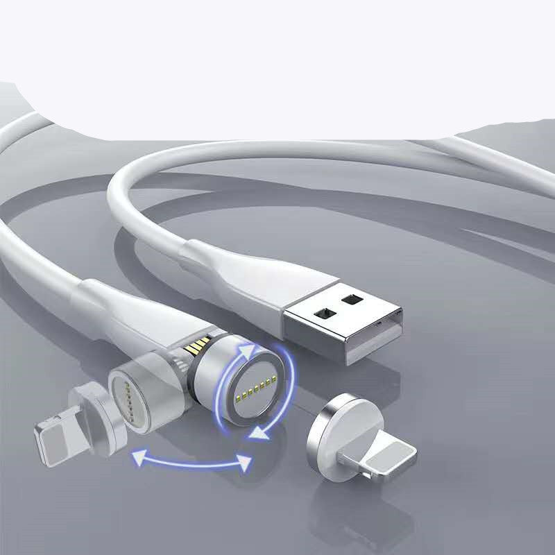 Three In One Data Cable 540 Degree Rotation Spherical Magnetic Charging - 图片 3