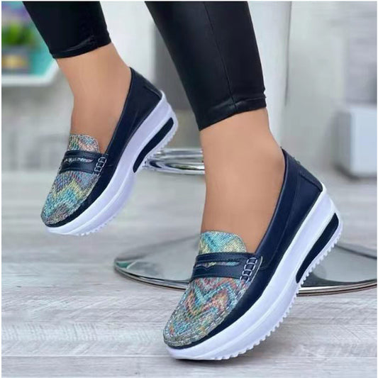 New Casual Pumps Women's Autumn Solid Color Round Toe Low-top Belt Buckle European And American Soft Bottom Work Shoes Peas S
