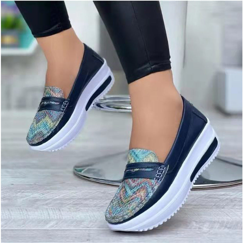 New Casual Pumps Women's Autumn Solid Color Round Toe Low-top Belt Buckle European And American Soft Bottom Work Shoes Peas S