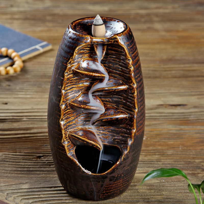 Multi-layers Ceramic Back flow Incense Burner 468279881760