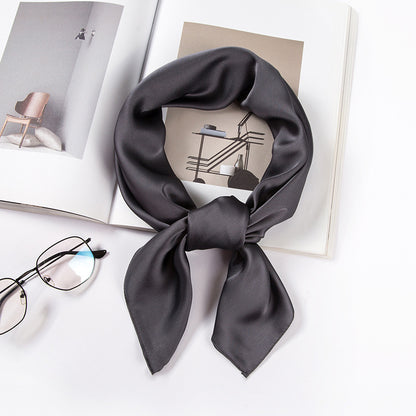 Pure color ladies tie wrap silk scarf 468e4dba 0a13 49f4 a2b3 b7158de9b73a