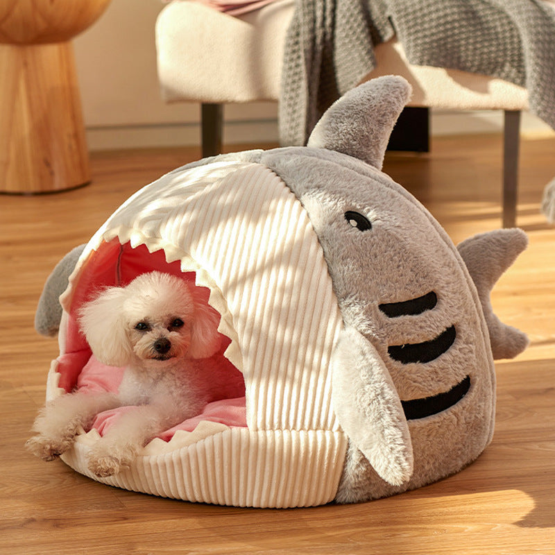 Shark Cat Kennel Dog Kennel Warm Yurt Semi-closed Four Seasons Universal 468facea 4a17 4ded 8db6 a63c6adc1302