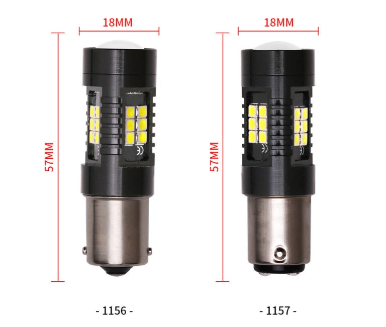 Automotive LED turn signal 1156 1157 BA15S 2835 3030 21SMD S25 reversing brake light 4690723924787