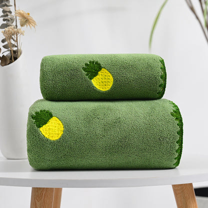 Pineapple Avocado Covers Towels Coral Velvet Soft Absorbent Couple 469d2649 0e6b 4e90 ba0d 894515cd236e