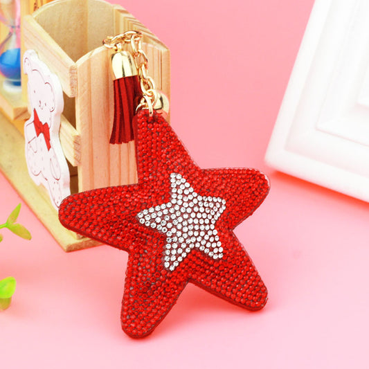 Creative Pentagram Tassel Crystal Key Chain 46a11ac2 8028 4ef3 84a9 cdb6bf760887