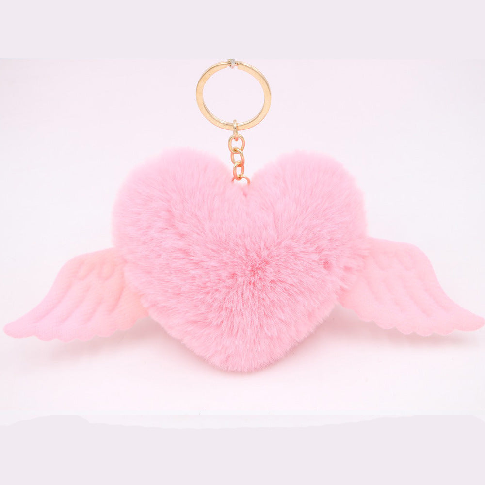 Heart Wool Ball Keychain Pendant 46a314dc 7676 447a ab8d c0e500632392