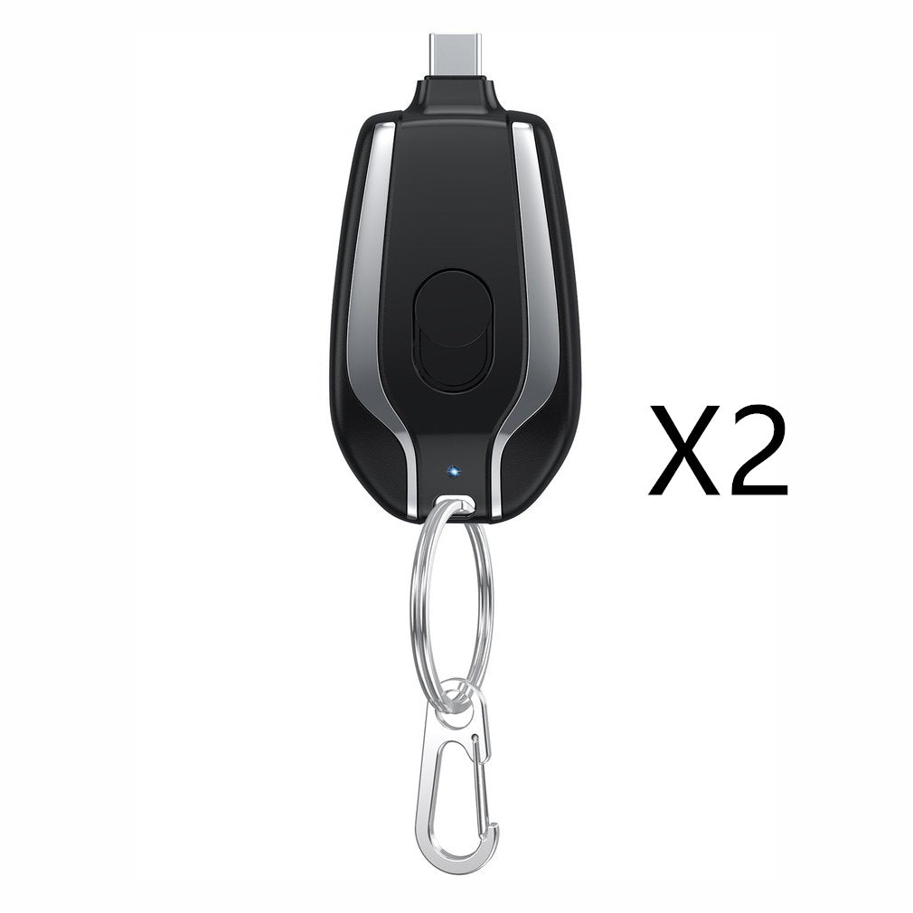 1500mAh Mini Power Emergency Pod Keychain Charger With Type-C Ultra-Compact Mini Battery Pack Fast Charging Backup Power Bank - 图片 5