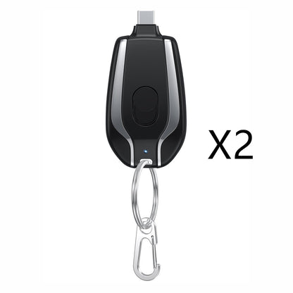 1500mAh Mini Power Emergency Pod Keychain Charger With Type-C Ultra-Compact Mini Battery Pack Fast Charging Backup Power Bank - 图片 5